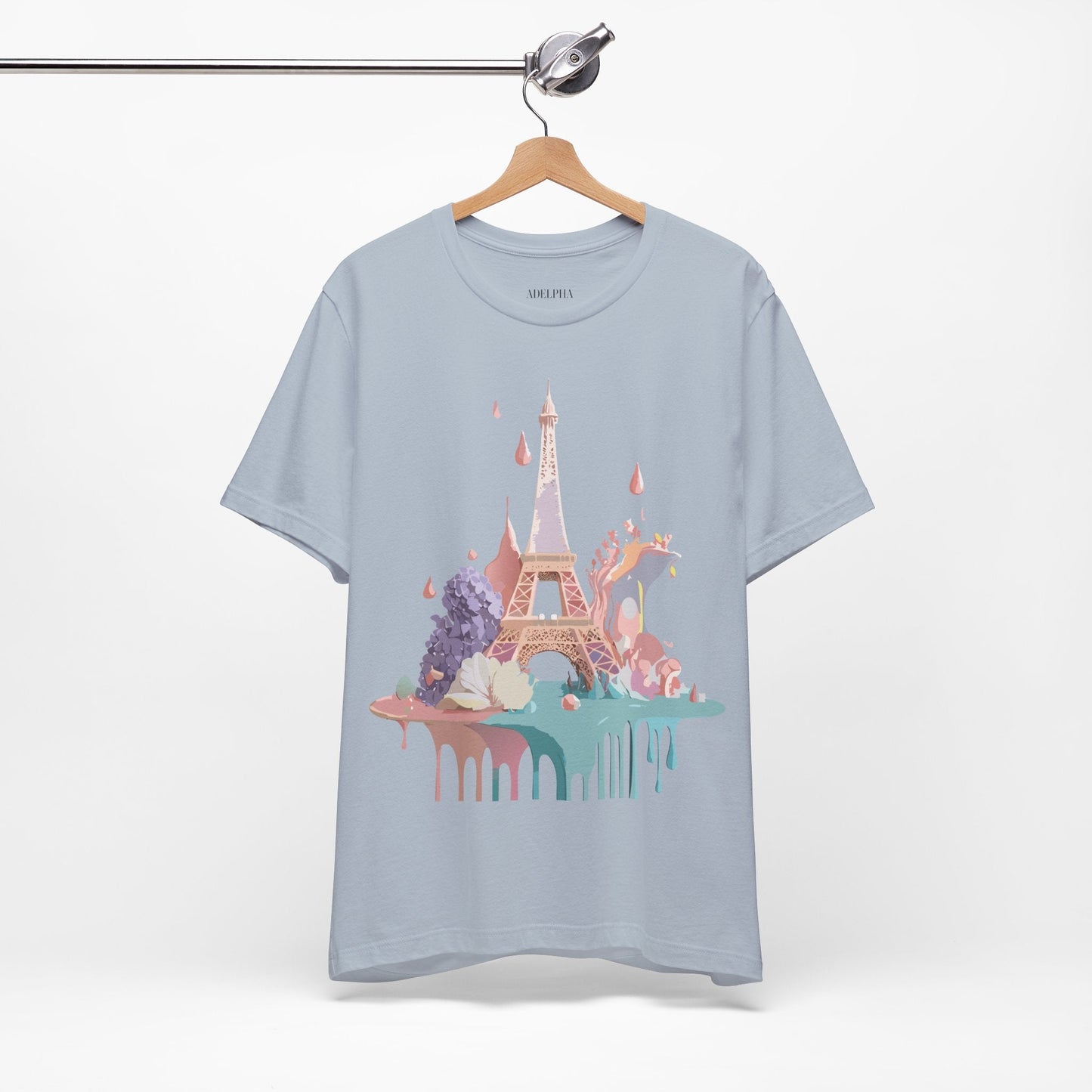 Paris Tourist Shirt Unisex Graphic Tee Vintage Inspired Artwork by Adelpha Short Sleeve Jersey