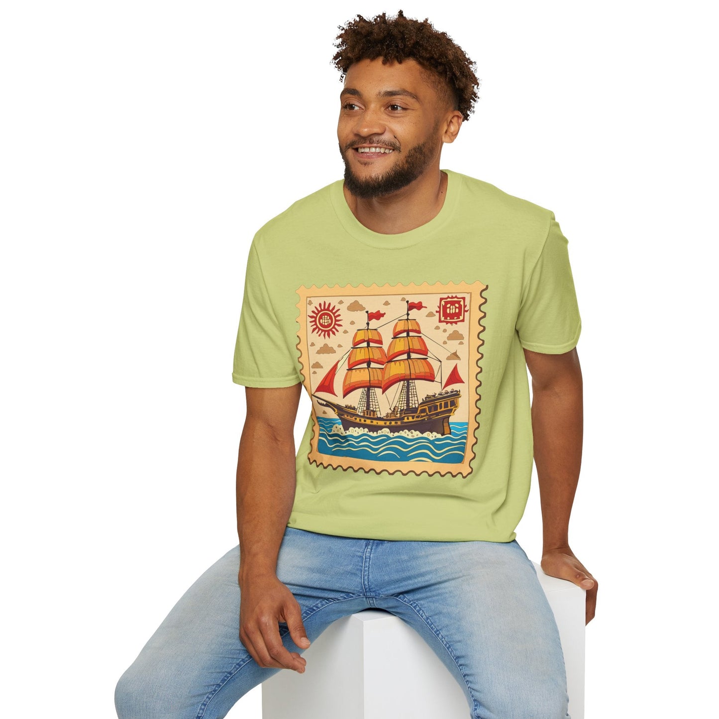 Ship T Shirts Frigate Vessel Tee Unisex Softstyle Gildan 64000 100 Percent Ring Spun Cotton