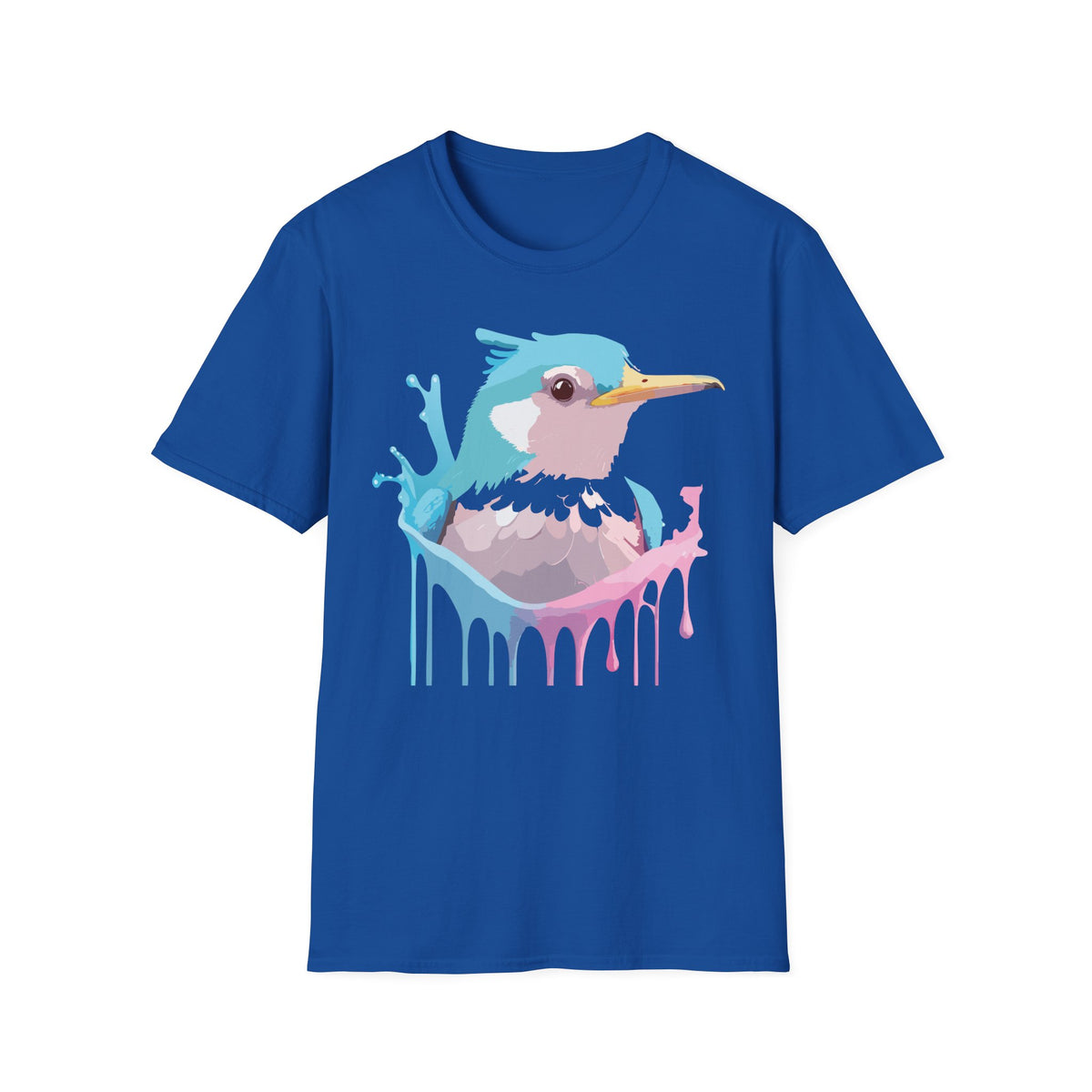 Pastel Hummingbird T-Shirt | Drip Paint Bird Art