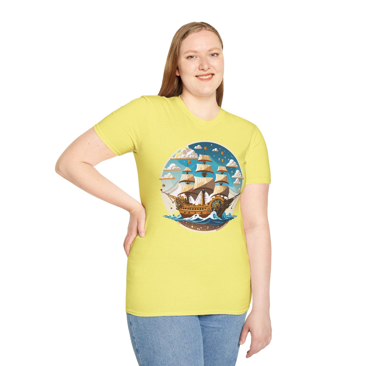 Ship T Shirts Frigate T Shirts Vessel Tee Shirt Unisex Gildan Softstyle 64000 Premium