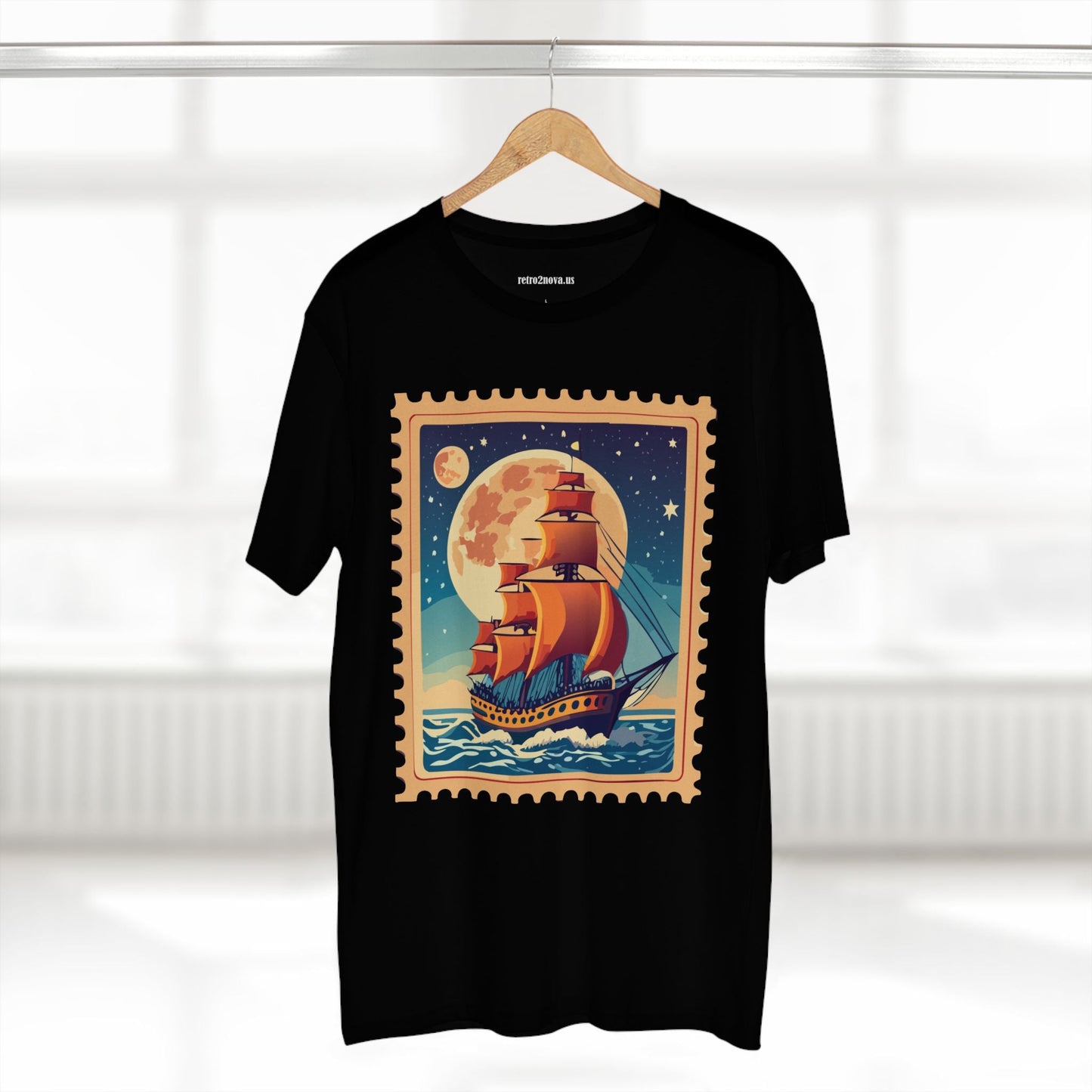 Postage Stamp Shirt Unisex Premium Cotton Tee With Original Art Design Retro2Nova
