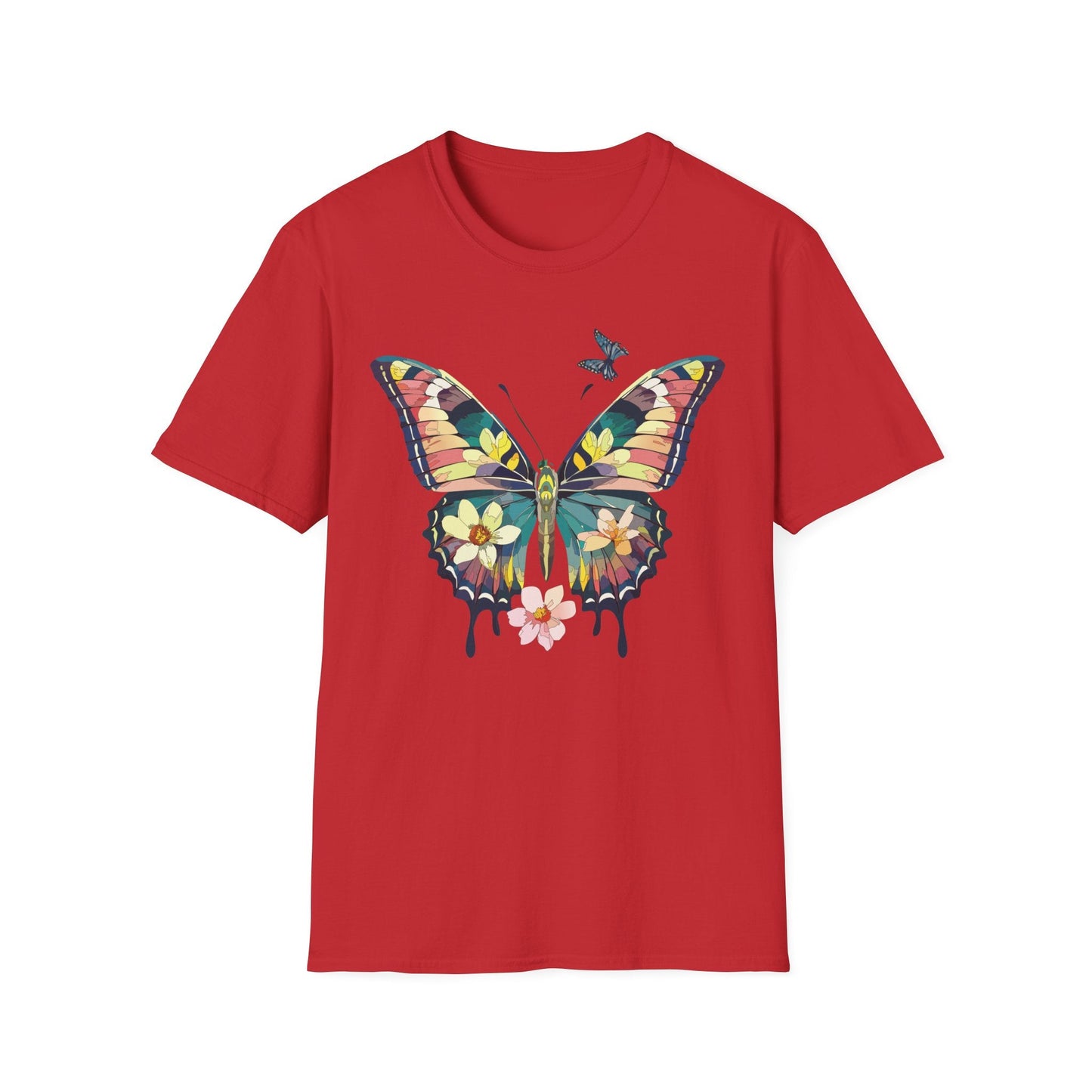 Butterfly T Shirt For Unisex Softstyle 64000 Short Sleeve Monarch Butterfly Tee Design