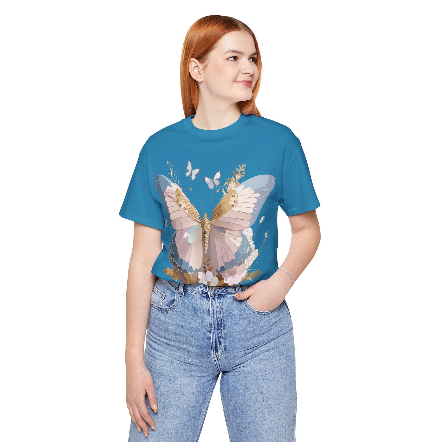 Butterfly Graphic Tee Unisex Short Sleeve Art Design By Adelpha