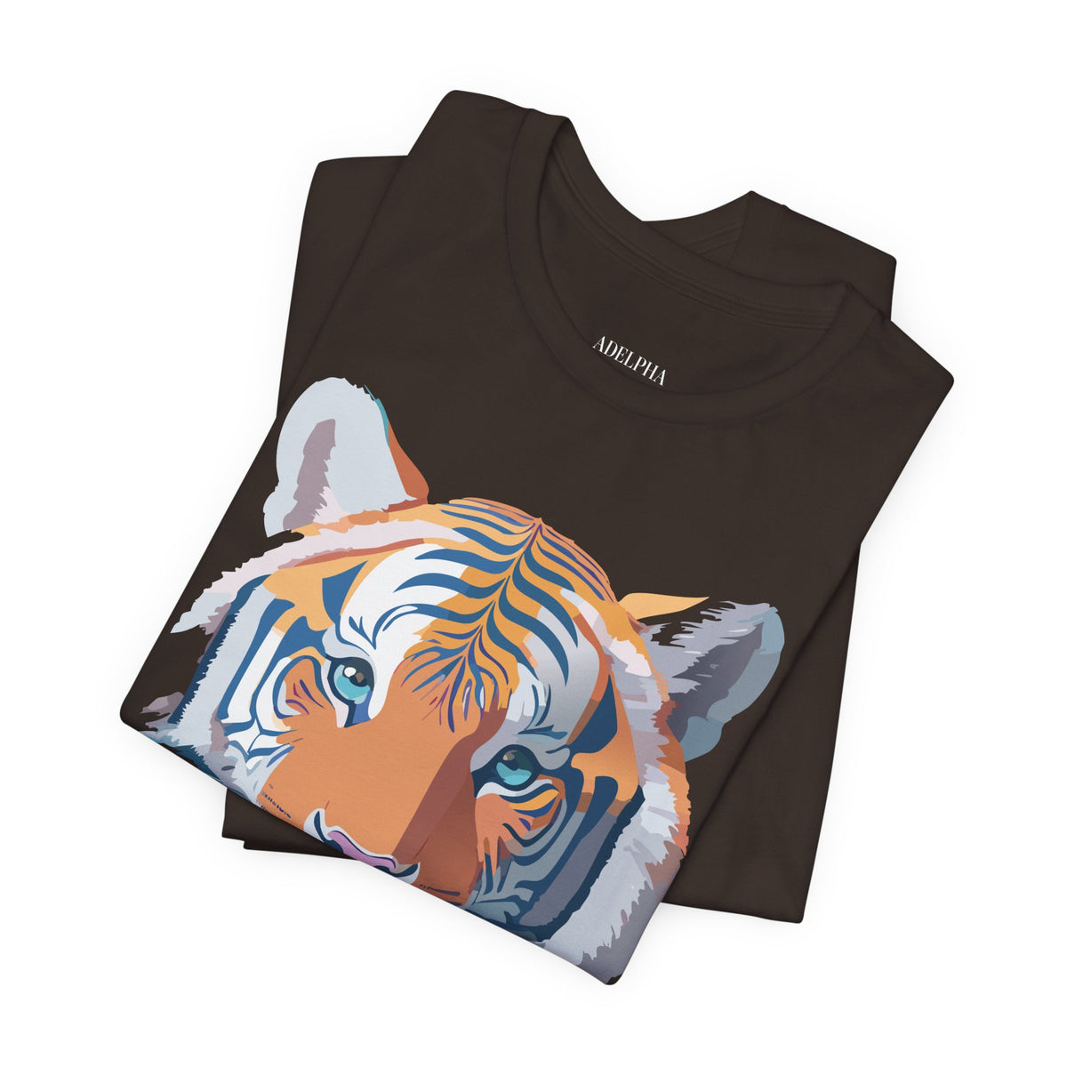 Tiger Graphic Unisex Cotton Bella+Canvas Tee with Art Animal Design e62