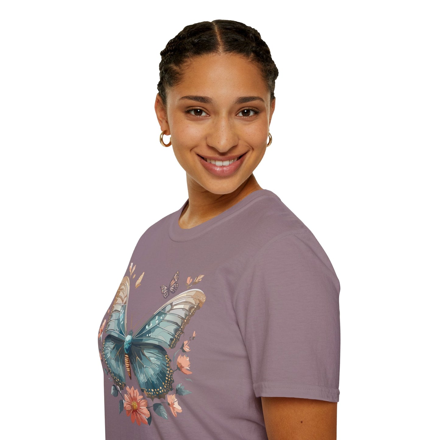 Butterfly Shirt Unisex Monarch T Shirt Gildan Softstyle 64000 Ring Spun Cotton Tee Breathable Comfort
