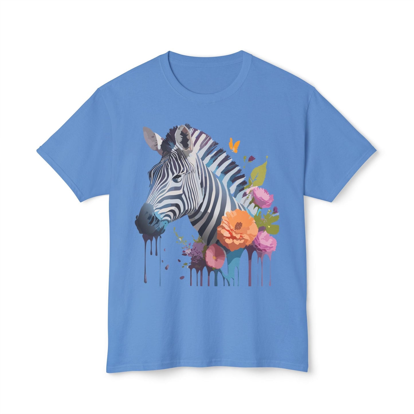 Unisex Zebra Art T Shirt With Full Color Print HD Cotton Tee Made In USA For Everyday Style
