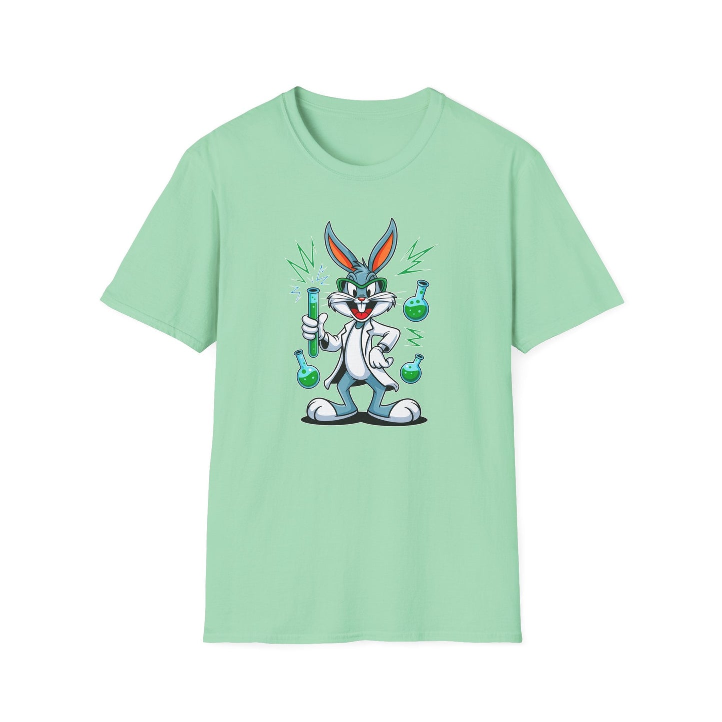 Bugs Bunny T Shirt Unisex Softstyle Cartoon Tee 100 Percent Ring Spun Cotton Graphic Artwork