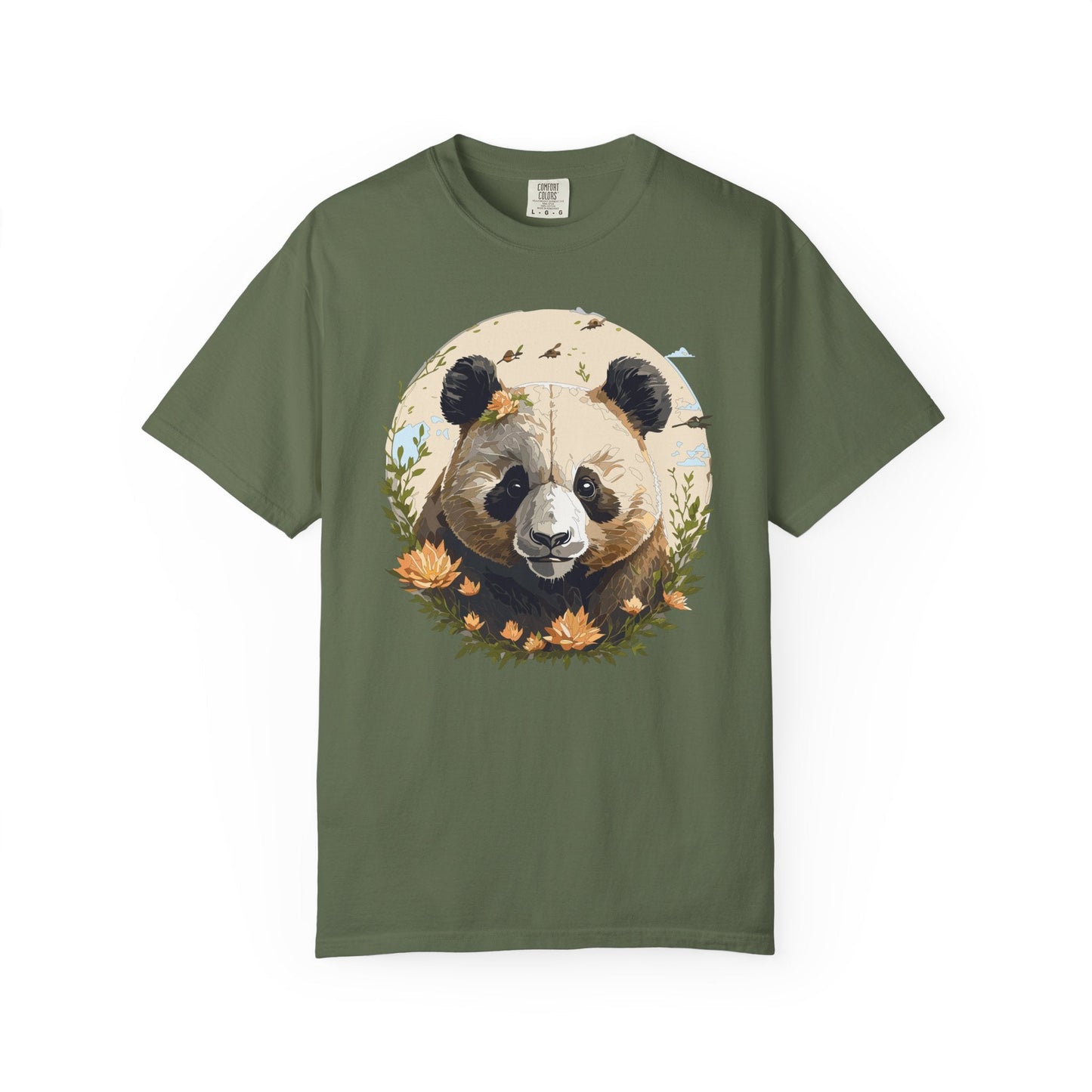 Panda Portrait Graphic T-Shirt Unisex Cotton Floral Animal Art Tee p9
