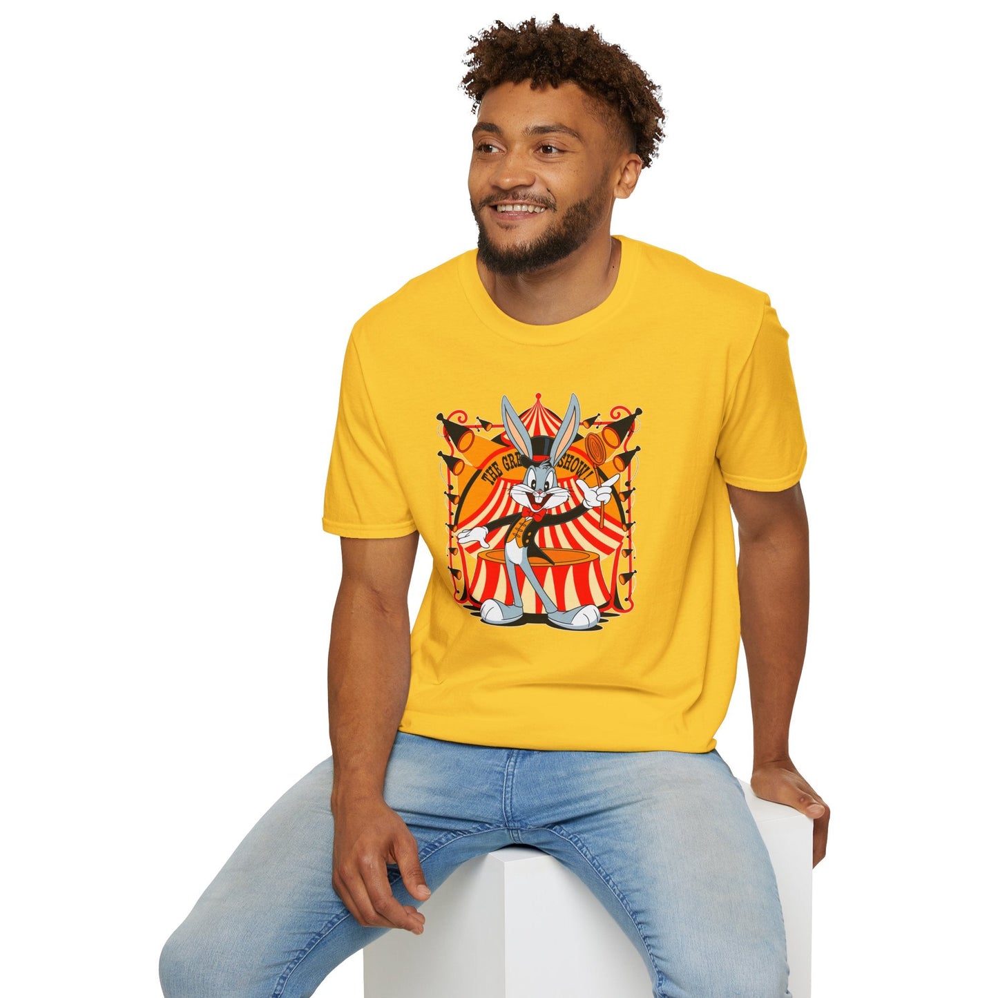 Bugs Bunny Unisex Shirt Gildan Softstyle Tee Cartoon Graphic Design 100 Percent Cotton