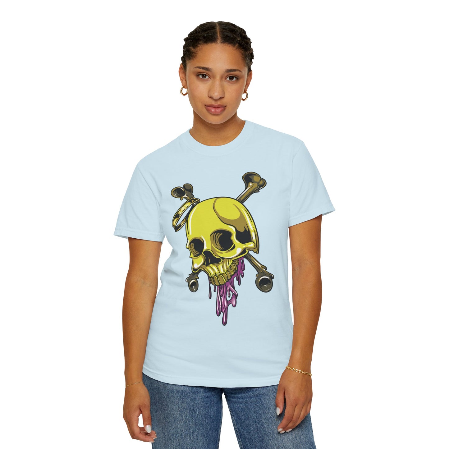 Unisex Cotton Tee Shirt with Skull