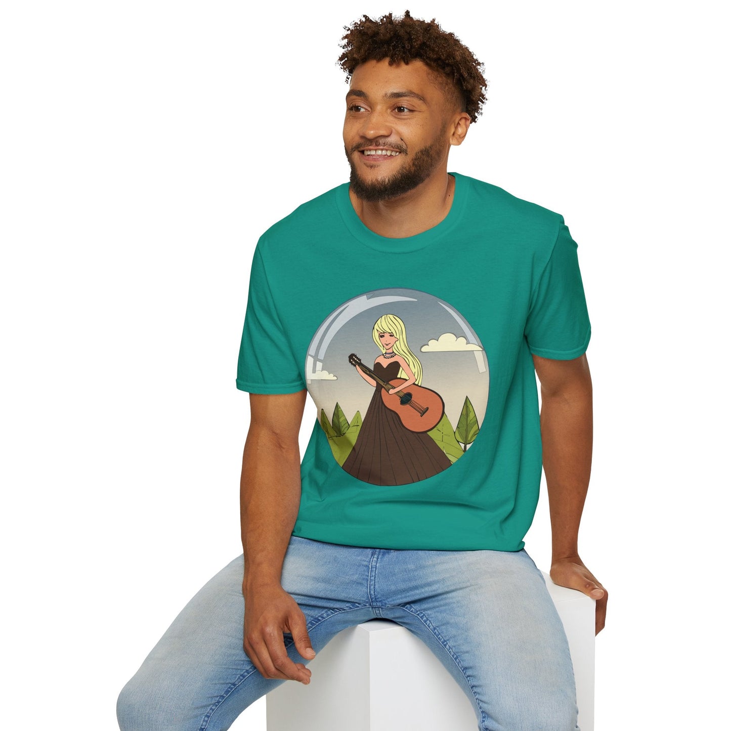 Womens Graphic T Shirt Art Design Tee Softstyle 100 Percent Ring Spun Cotton Short Sleeve