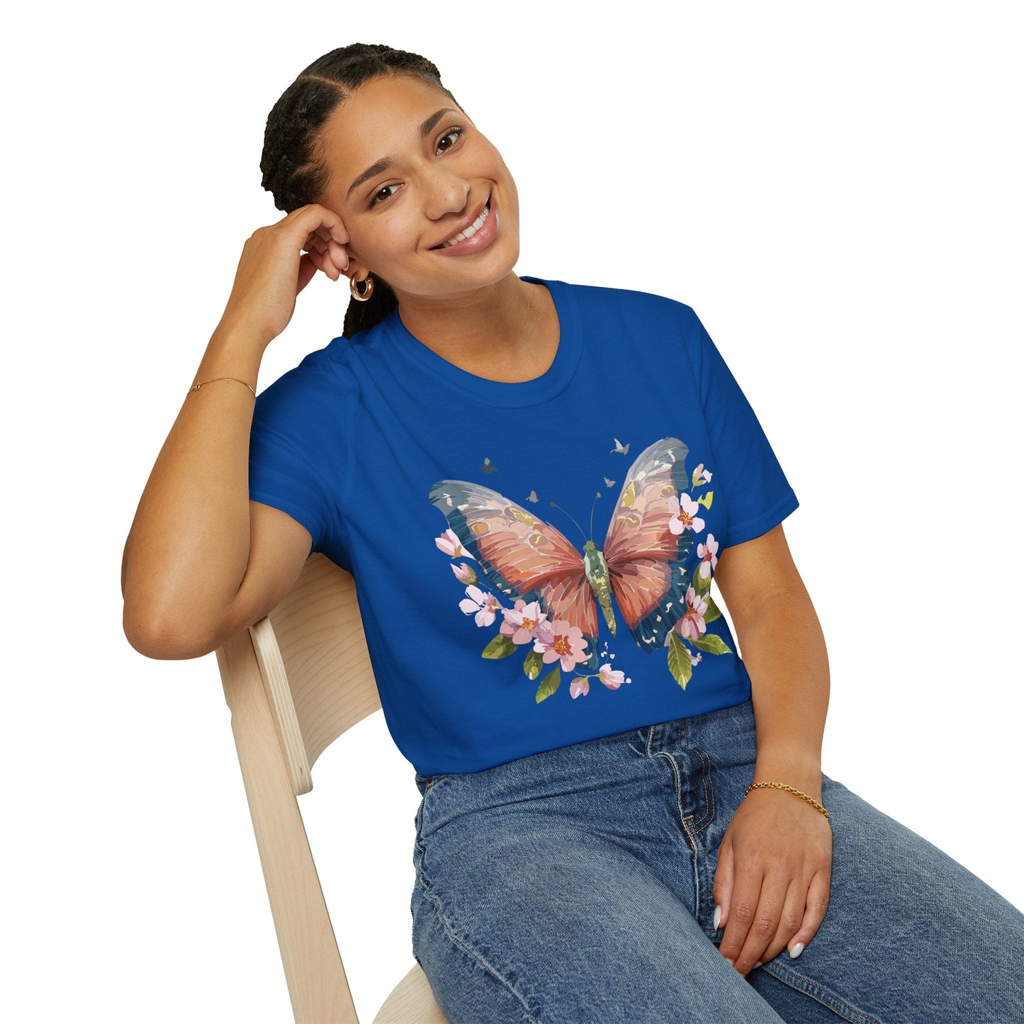 Unisex Monarch Butterfly T Shirt Softstyle 64000 Gildan Ring Spun Cotton Tee Lightweight Comfort