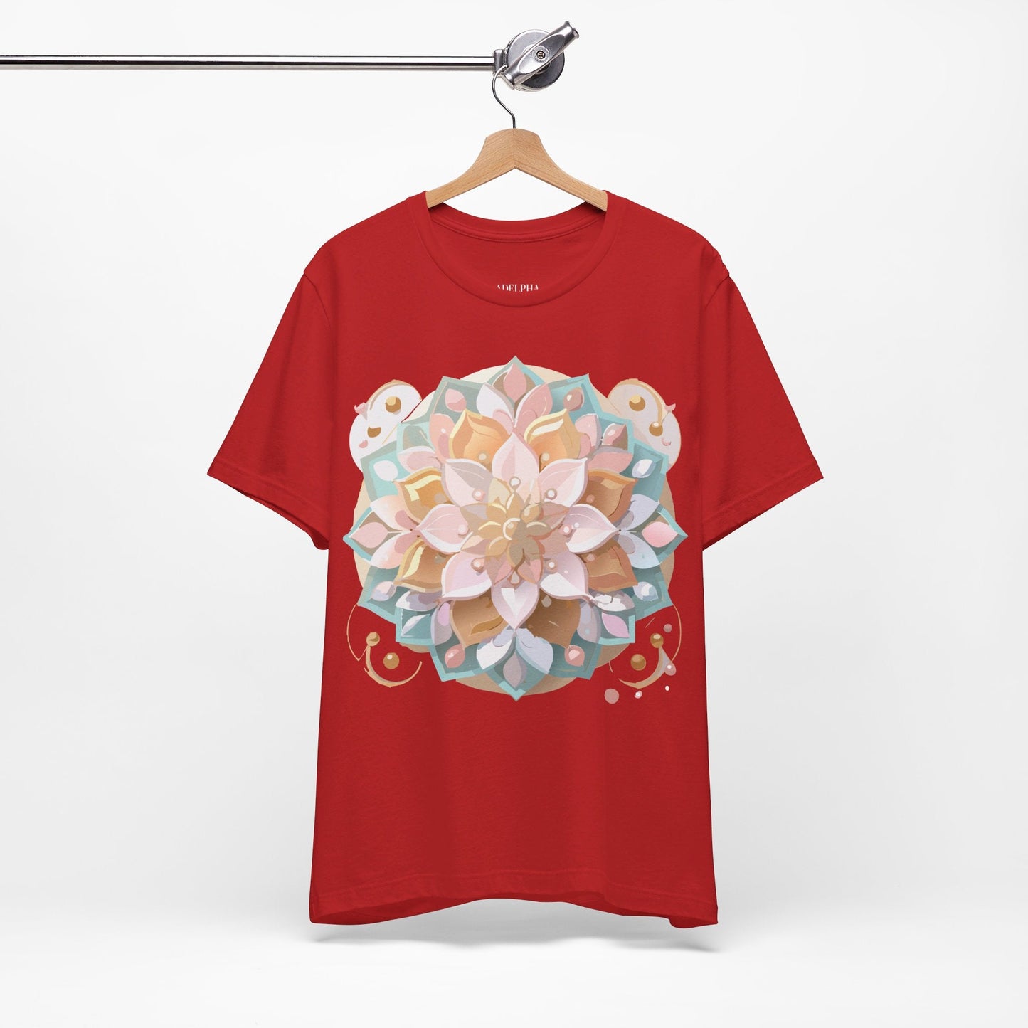 Adelpha Mandala Graphic Tee Unisex Short Sleeve Jersey Shirt Vintage Inspired Artwork