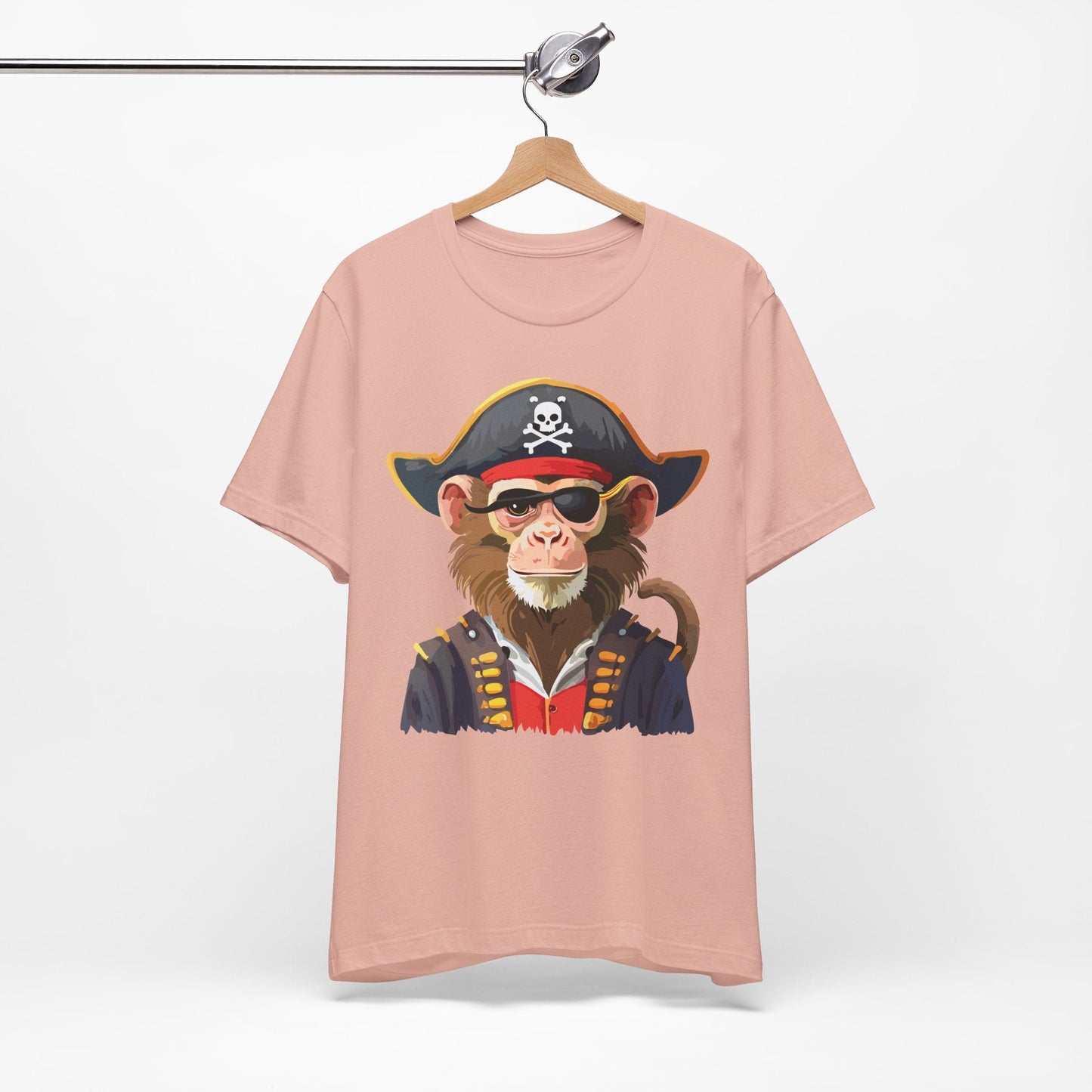 Unisex Animal Design Tee Shirt With Wild Animals Art Print Gildan Softstyle 64000