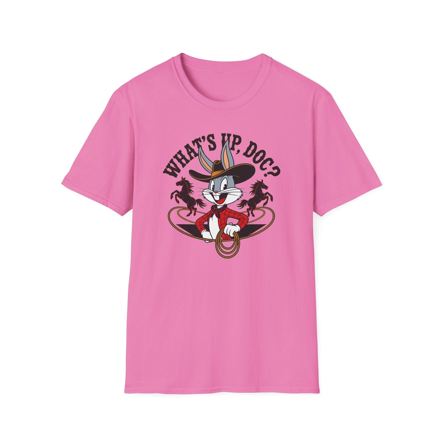 Bugs Bunny Shirt Unisex Cartoon T Shirt With Animation Design Softstyle Gildan 64000