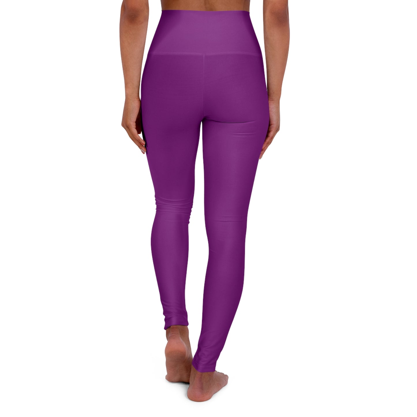 Purple Color High-Waist Yoga Leggings Women's Seamless Poly-Span Stretchy Pants XS-2XL