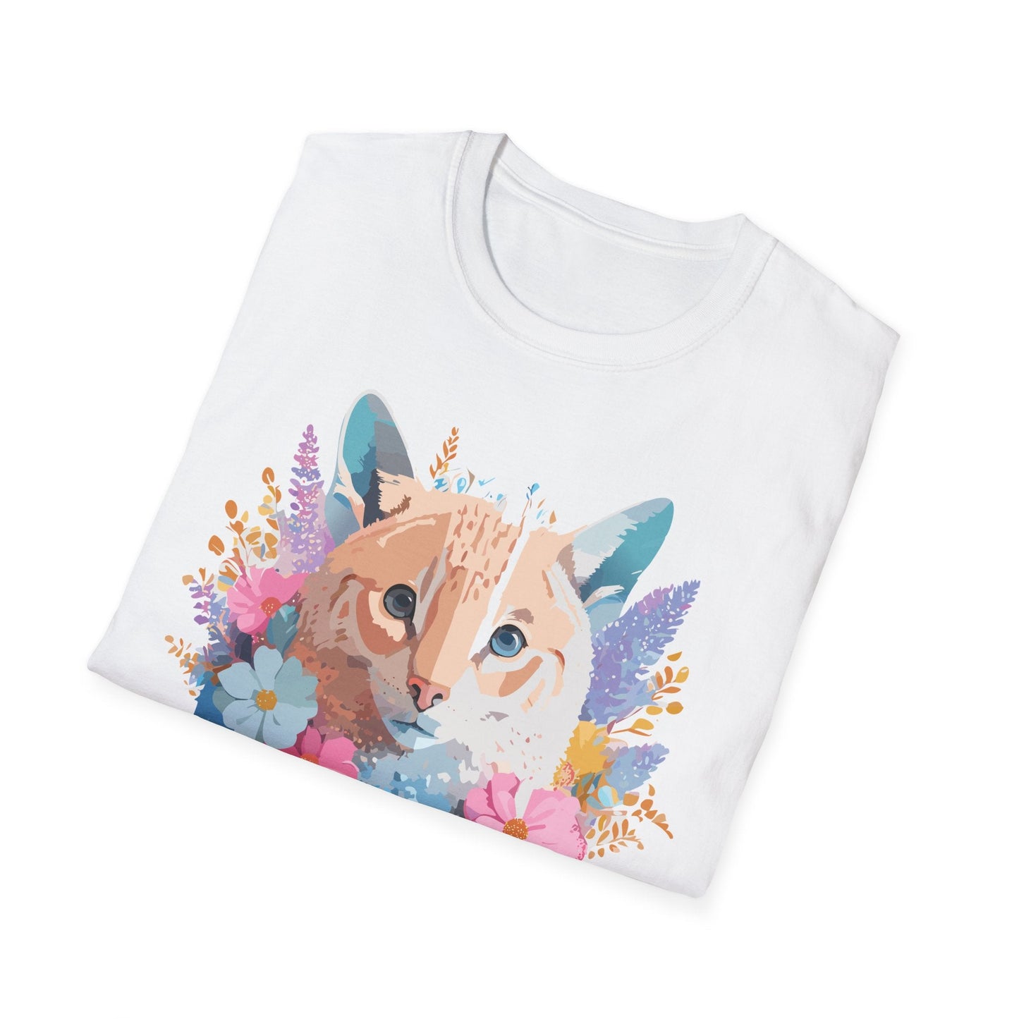 Unisex Cat Shirt Softstyle Tee 100 Percent Ring Spun Cotton Gildan 64000