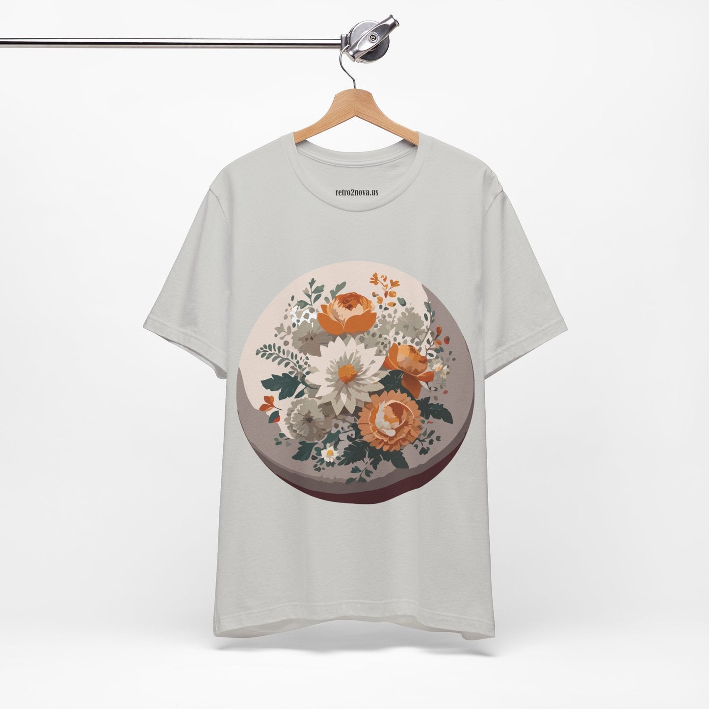 Floral Shirt Unisex Floral Print Jersey Tee Lightweight Breathable From Flowers Collection