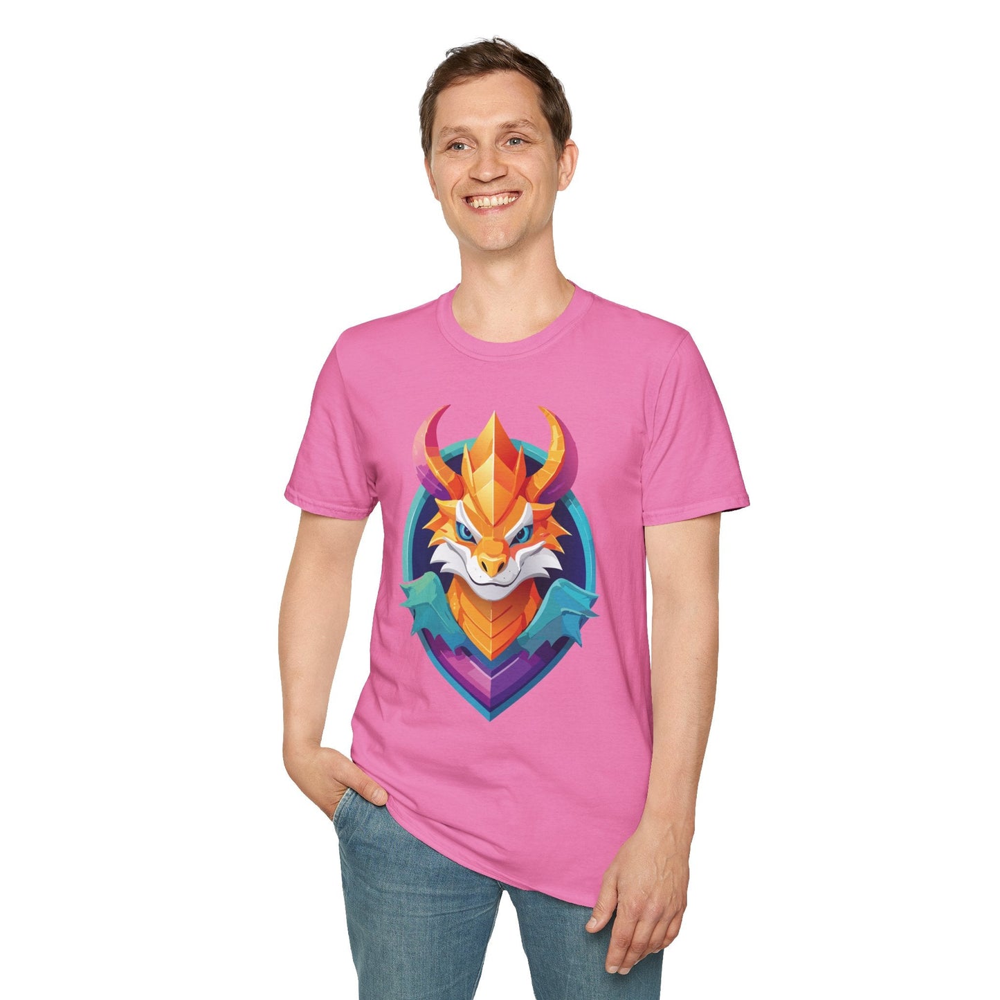 Dragon Graphic Unisex Cotton Softstyle Art Design Tee With Animals 4