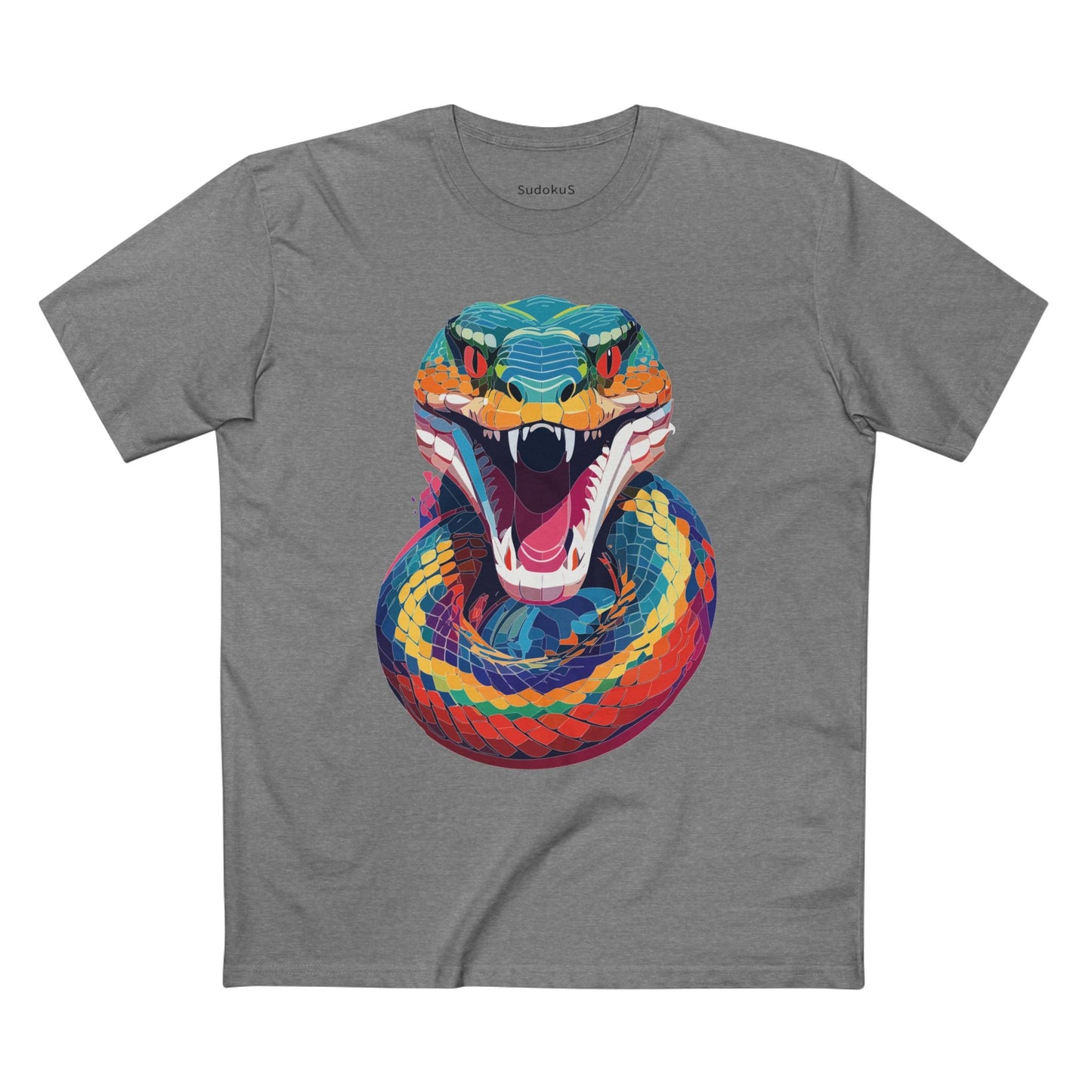 Snake Graphic Unisex 100 Cotton Staple Tee with Animal Design Artwork 3