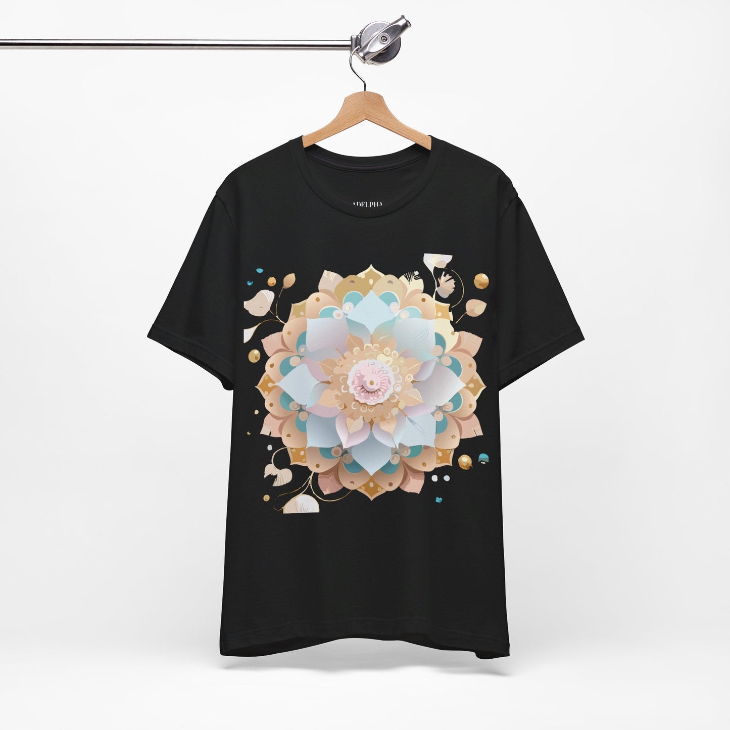 Mandala Graphic Tee Unisex Jersey Short Sleeve Featuring Vintage Inspired Adelpha Artwork