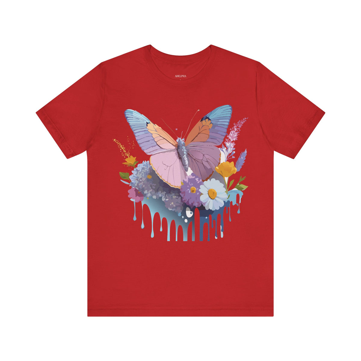 Butterfly Graphic Unisex Cotton Bella+Canvas Tee with Art Design n54