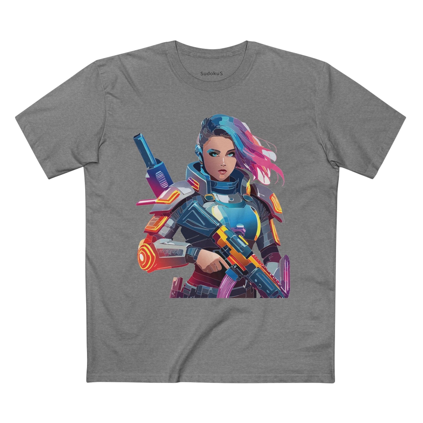 Army-woman Graphic Unisex 100 Cotton Staple Tee 23
