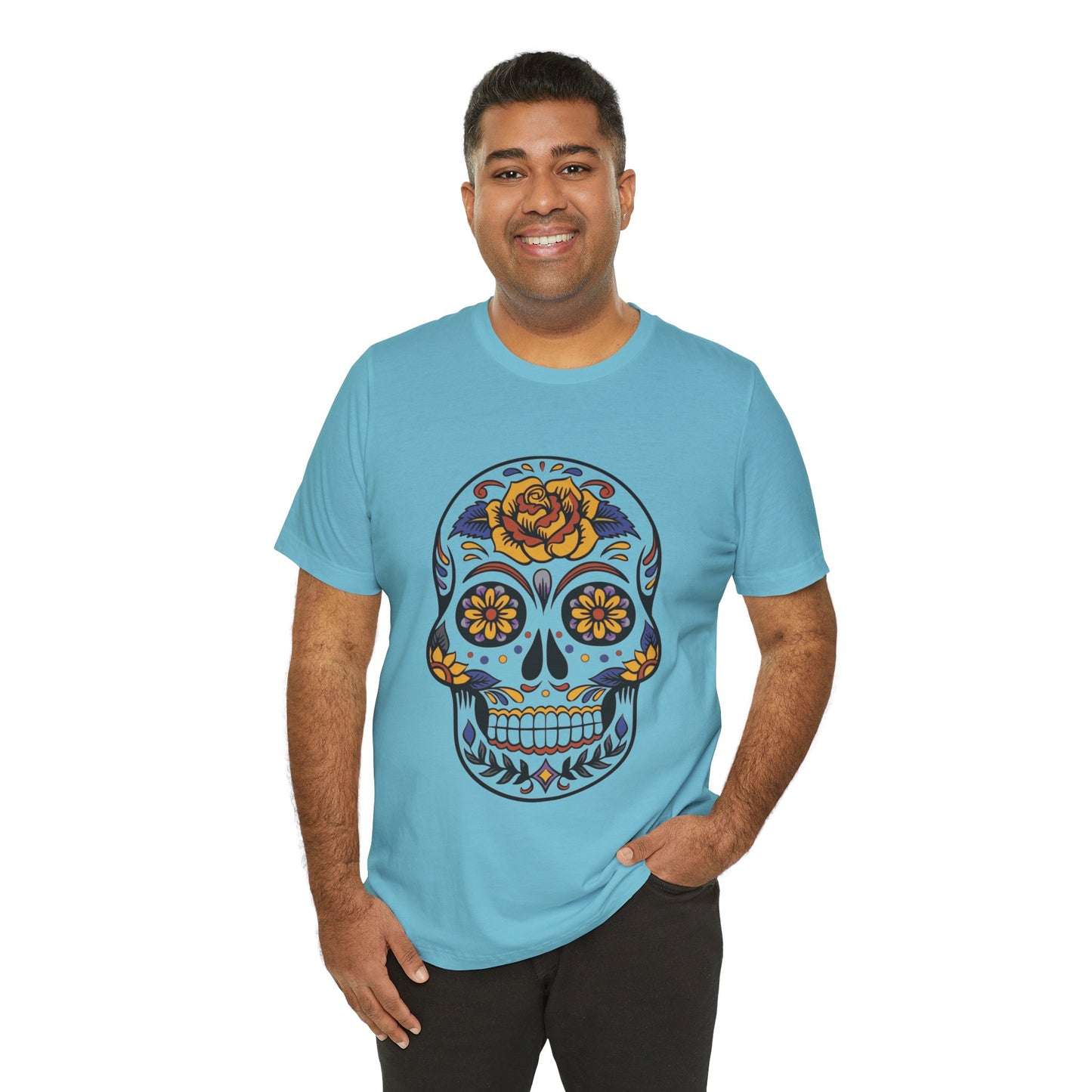 Unisex Cotton Tee Shirt with Skull