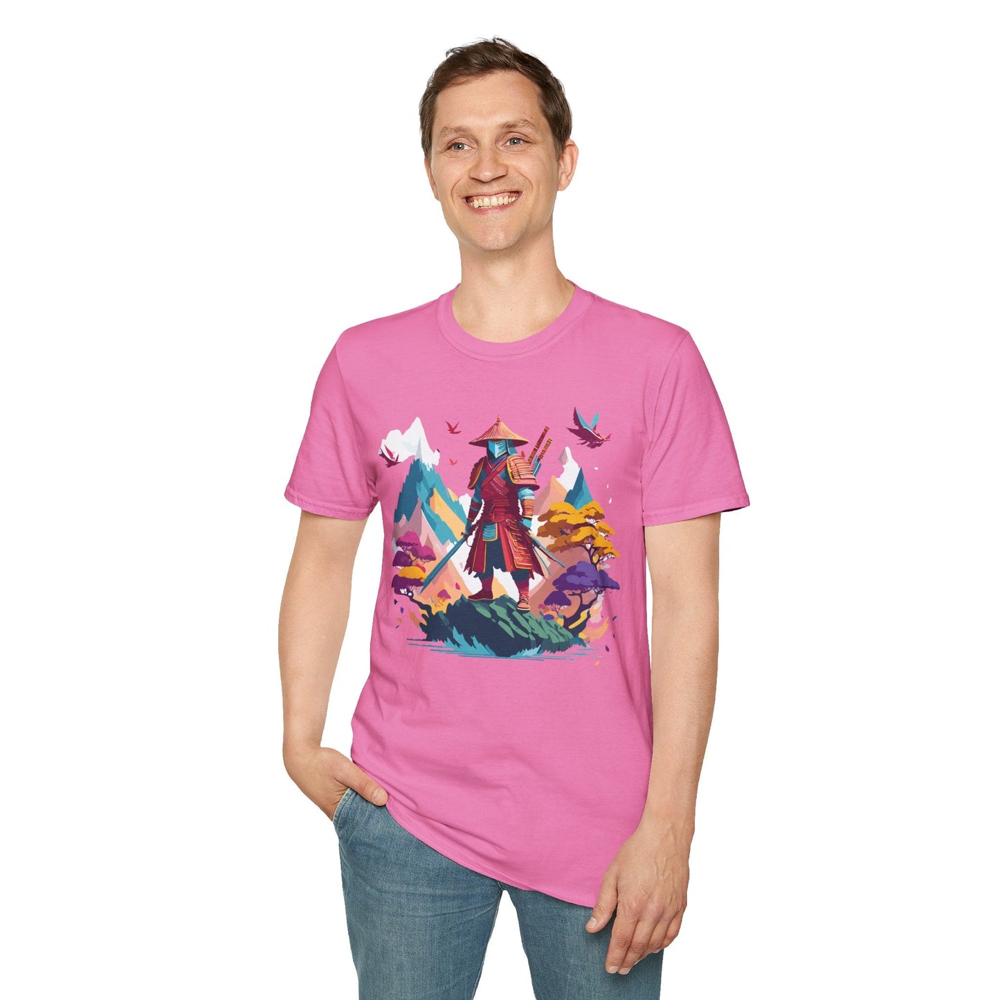 Samurai Shirt Unisex Samurai Tee Short Sleeve Gildan Softstyle 64000 100 Percent Ring Spun Cotton