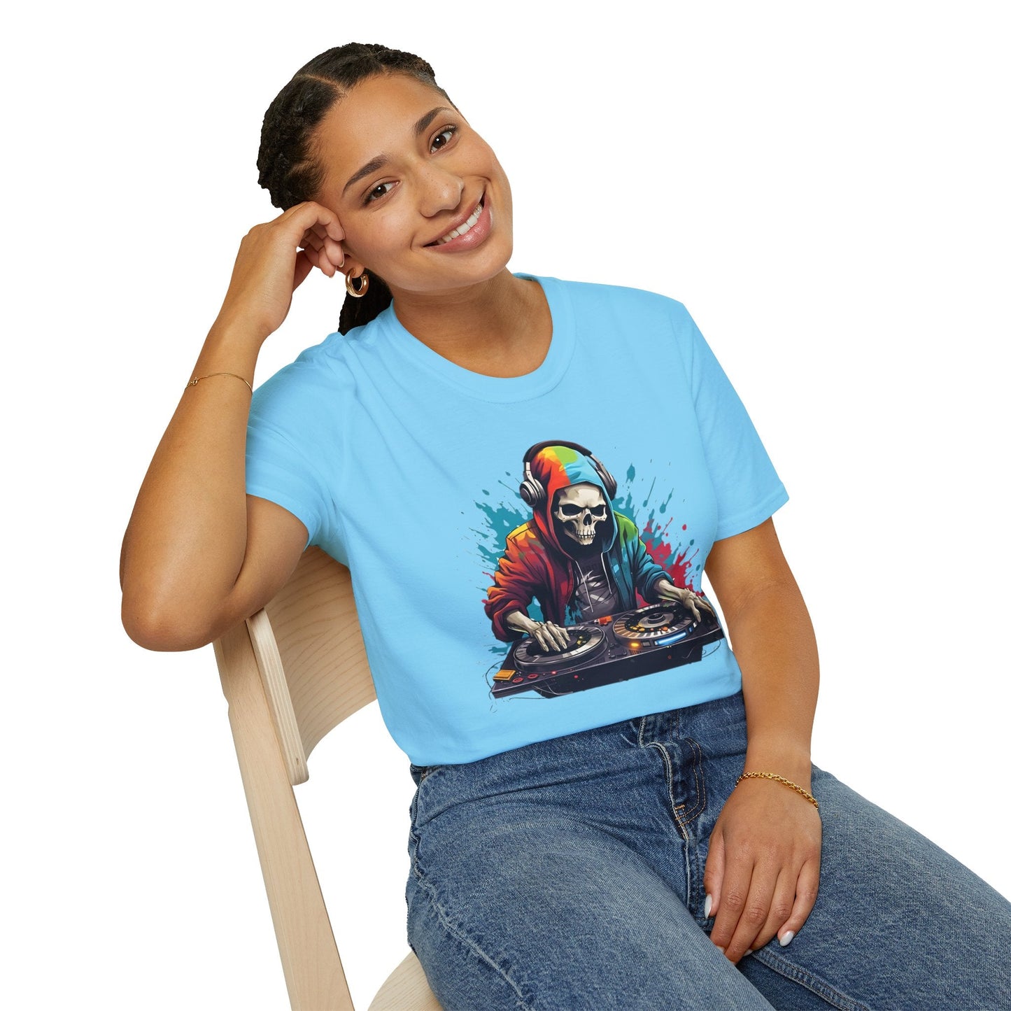 Skull T Shirt Unisex Skeleton Tee 100 Cotton Softstyle Gildan 64000 Graphic Tee Artwork