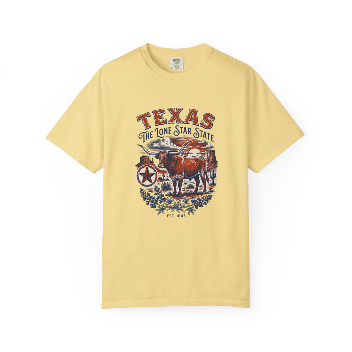 Texas State Vintage Travel Tourist Graphic Tee Unisex 100 Cotton Comfort Colors T-Shirt