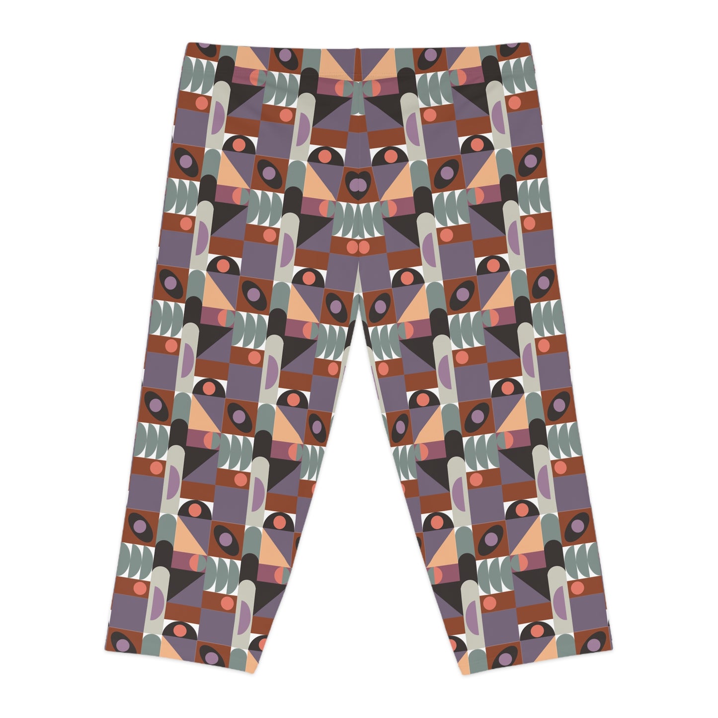 Leggings capri con estampado abstracto