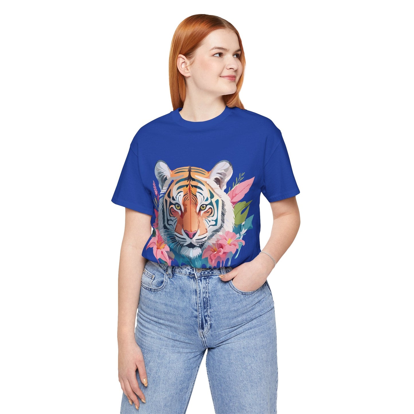 Tiger Graphic Unisex 100 Cotton Vintage Art with Animal Tee 13