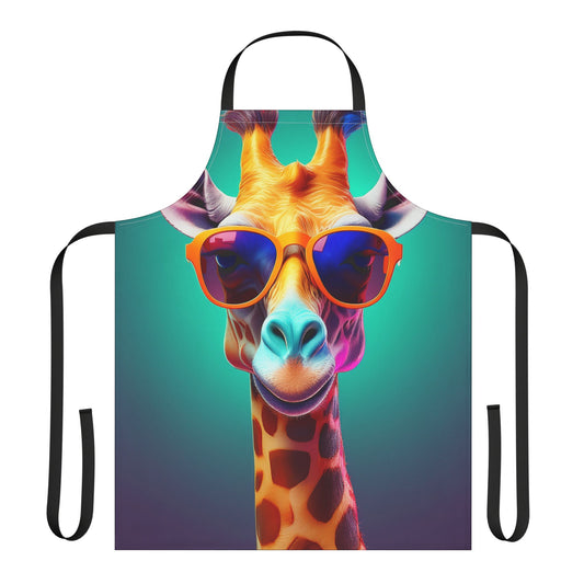 Giraffe 100% Polyester Stain-resistant 31.5 x 25.6 | Art Print Canvas Apron 1