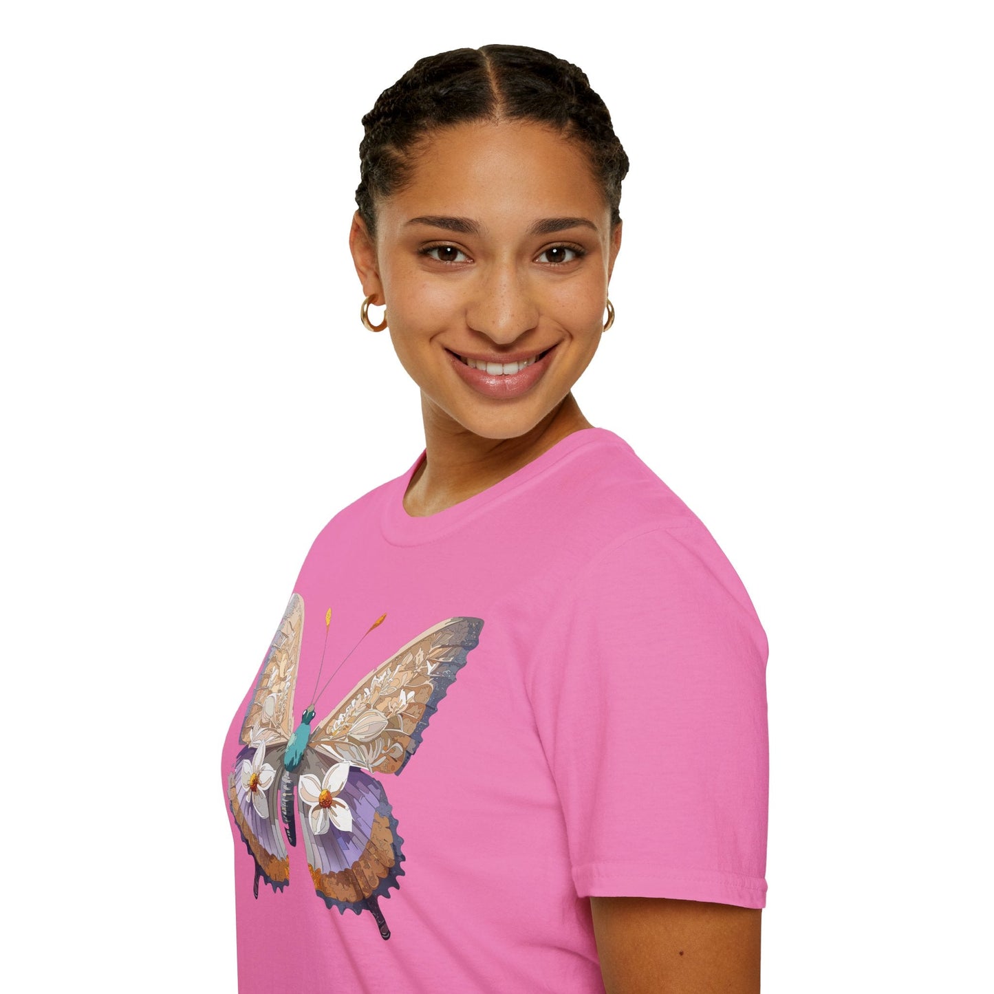 Butterfly Shirt Unisex T Shirt With Monarch Design Softstyle Gildan 64000 100 Percent Cotton Tee