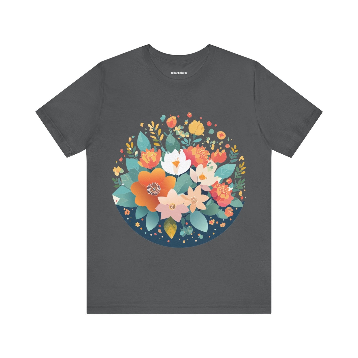 Floral Flowers Shirt Unisex Lightweight Breathable Jersey Tee Floral Pattern Short Sleeve