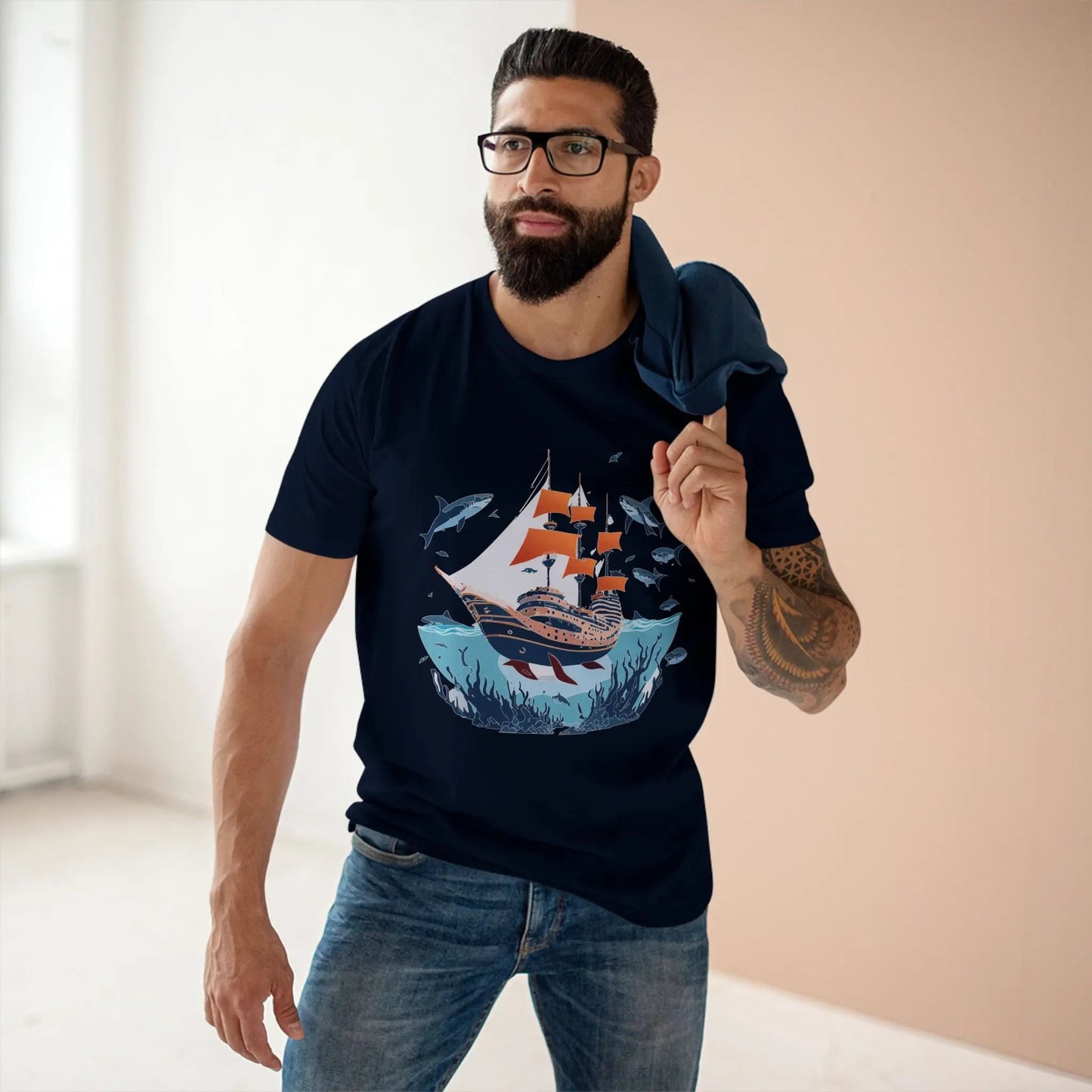 Ocean Coast Graphic Unisex 100 Cotton Staple Tee 26