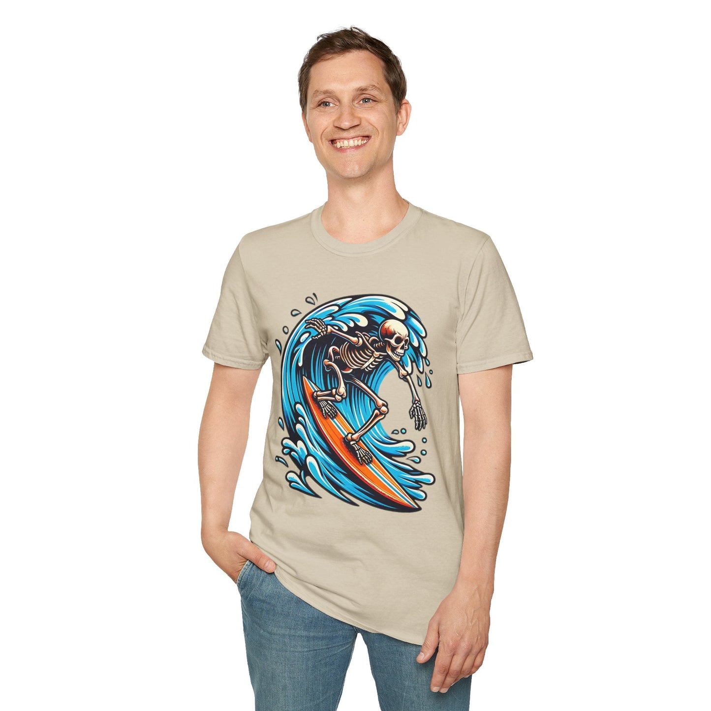 Skull Graphic Unisex Cotton T-shirt with Skeleton Artwork Design 10