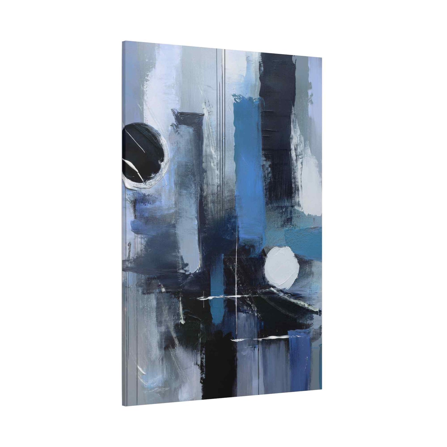Blue Abstract Painting Print Canvas 20x24,20x30,24x30, 24x32,24x36,30x40, 32x48,36x48,40x60 Pine-Wood Inner Frame ABS-25