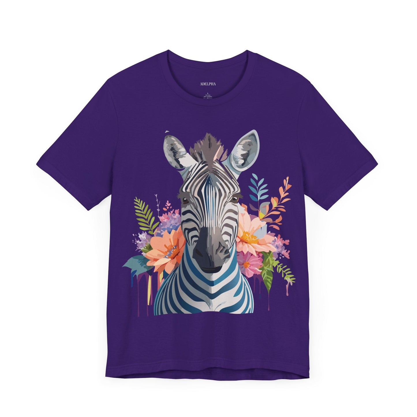 Zebra Graphic Unisex 100 Cotton Vintage Animal Art T-Shirt 1