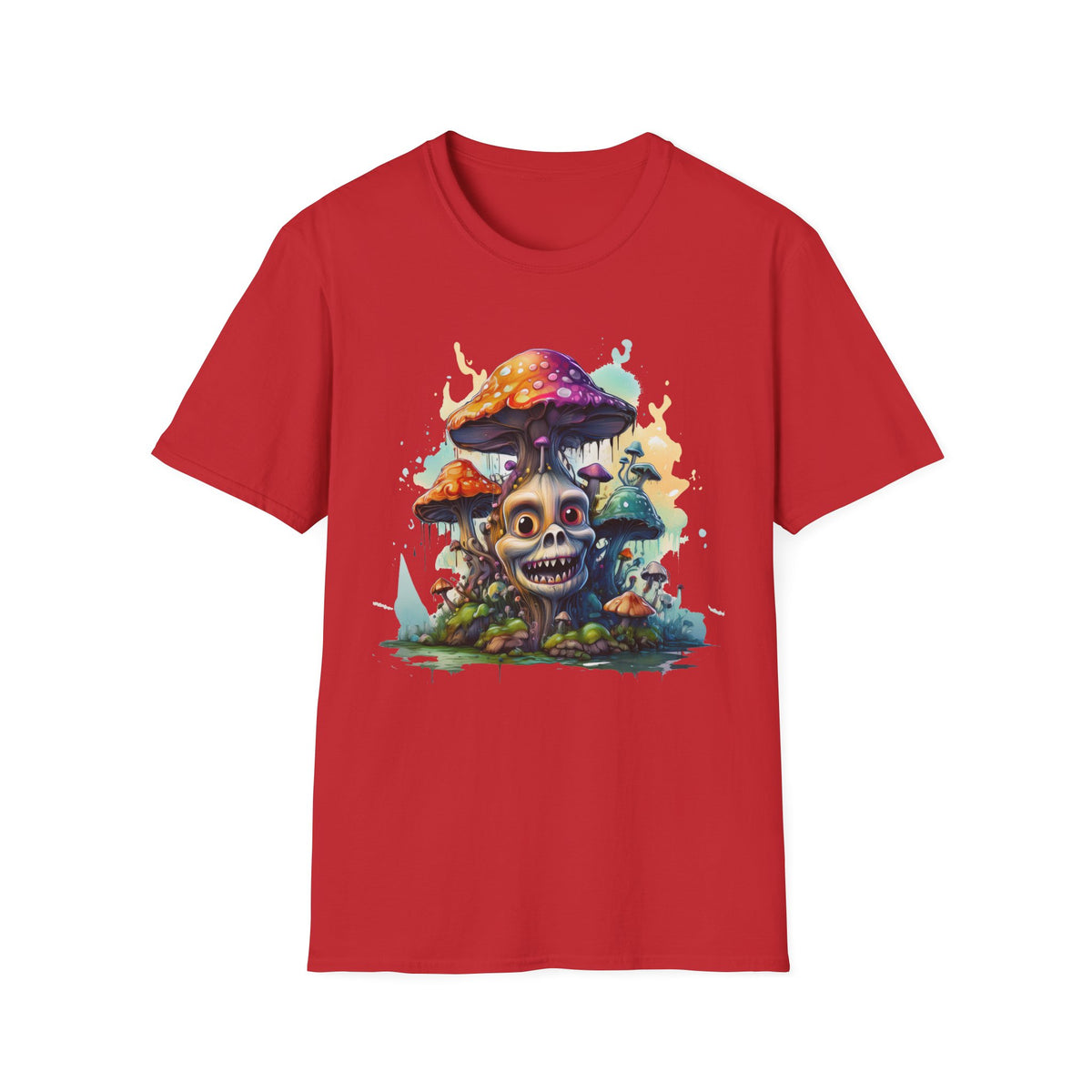 Funny Mashroom Cartoon  Graphic Tee Gildan Unisex 100 Cotton Tee Shirt c20