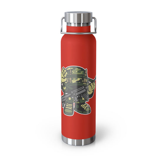 22oz Copper Insulated Water Bottle with Cartoon Design - CV53
