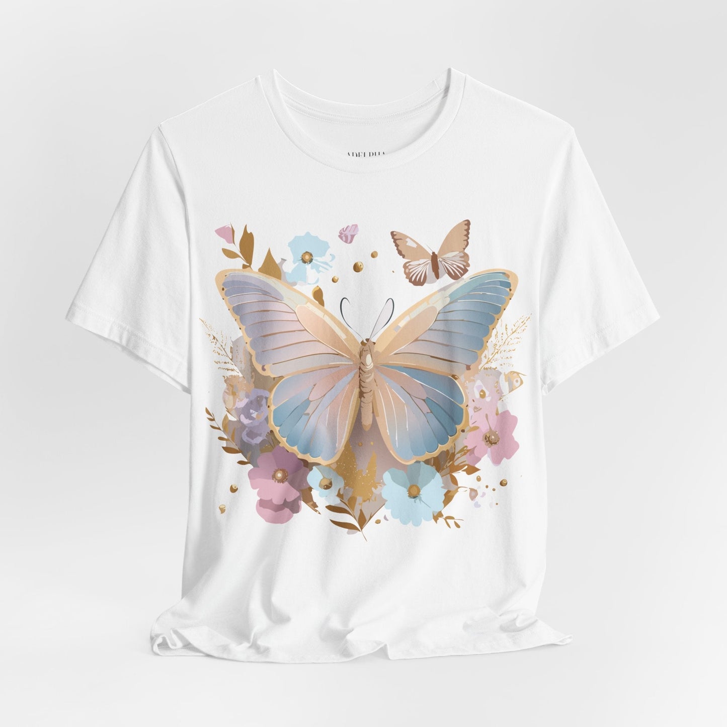 Butterfly Graphic Unisex 100 Cotton Lightweight Vintage Floral Design Jersey Tee 11