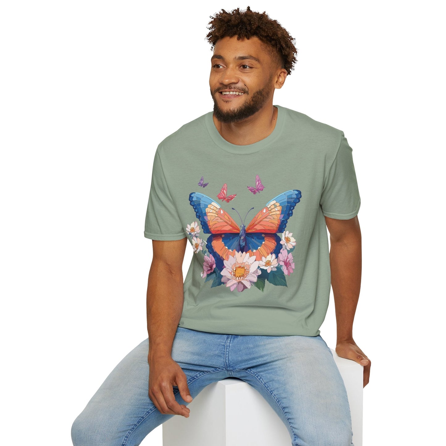 Monarch Butterfly Unisex Softstyle Tee Gildan 64000 Lightweight Breathable 100 Cotton Tee