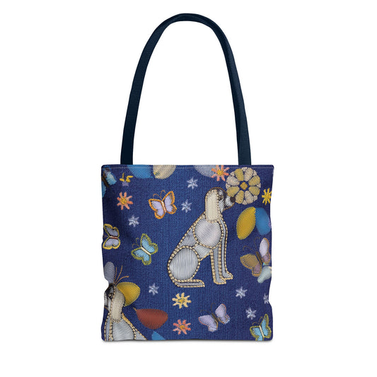 Denim Fabric Imitation Print Unisex Canvas Bag Poly Spun 3 Sizes Tote Bag 191-2