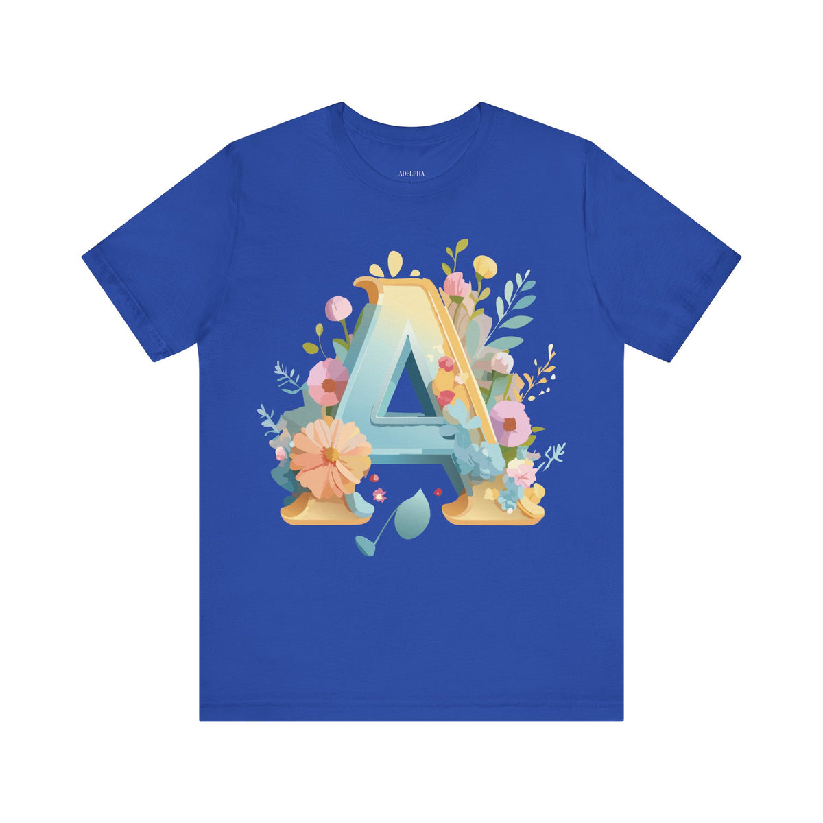Letter A Graphic Unisex Cotton Bella+Canvas Tee with Art Letter Design