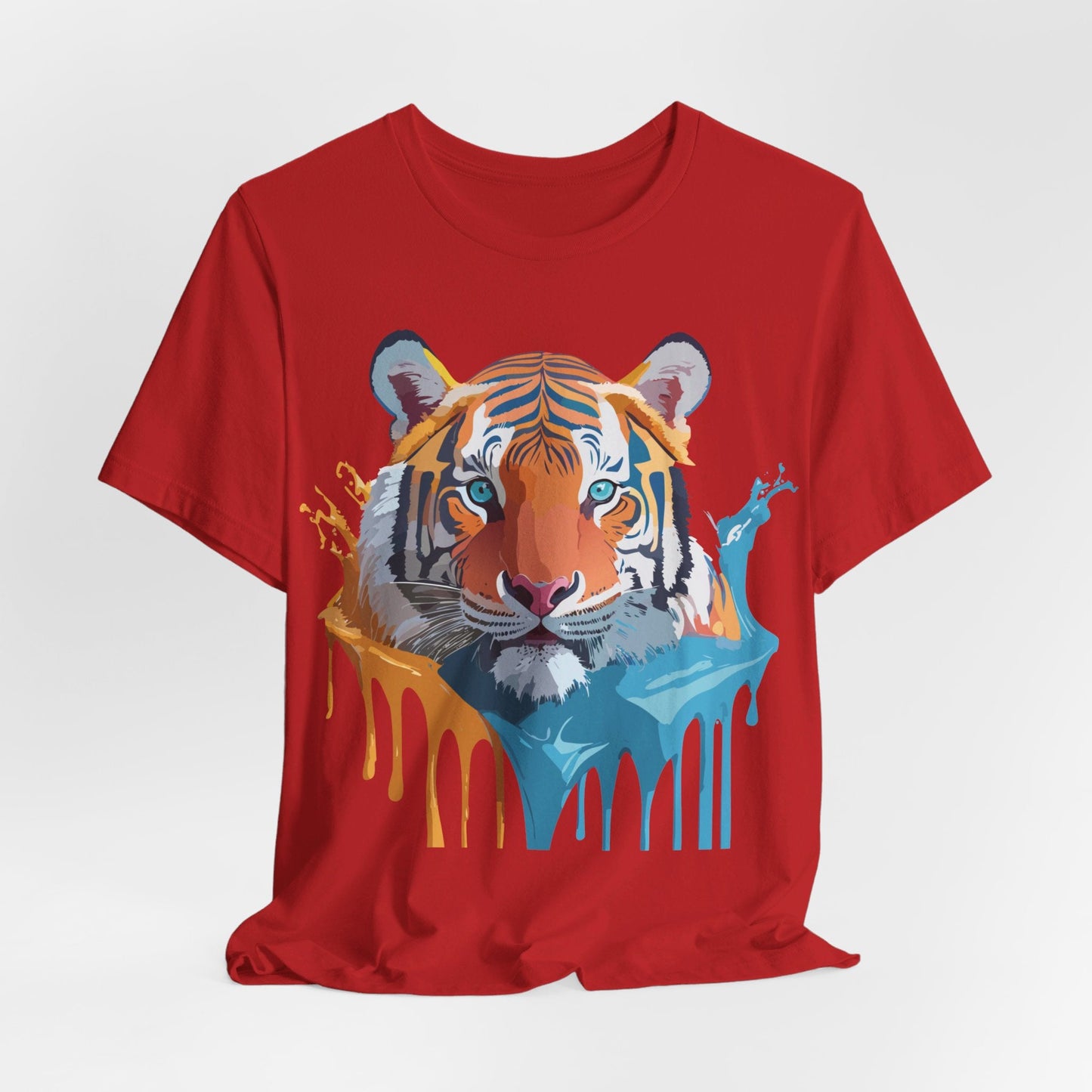 Tiger Graphic Tee Unisex Short Sleeve Shirt Featuring Vintage Inspired Artwork By Adelpha