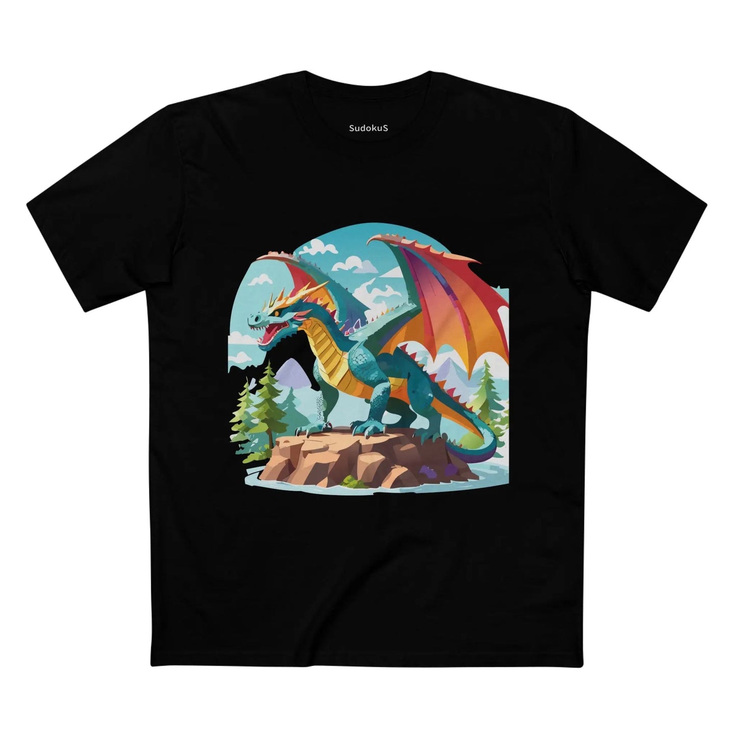 Dragon Graphic Unisex 100 Cotton Staple Tee 29