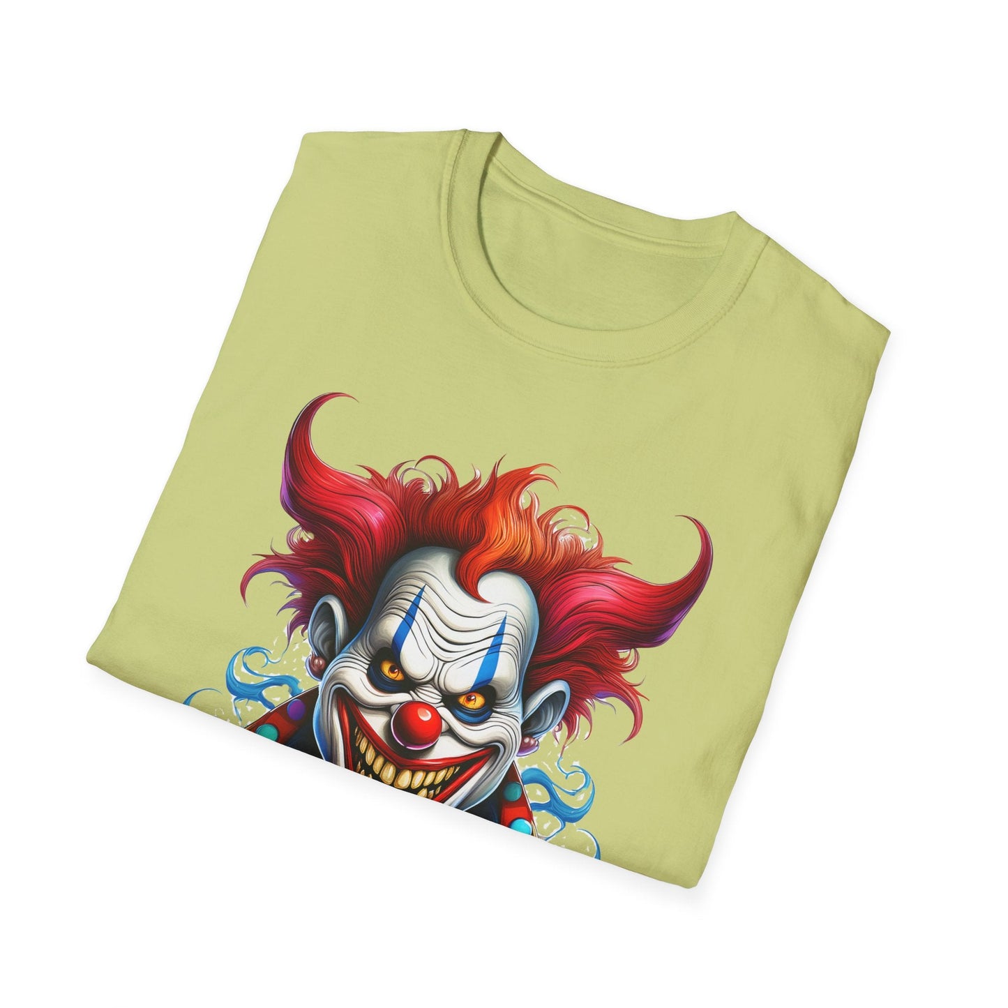 Clown Shirt Unisex Tee Circus Shirt Funny Man Shirt Scary Man Tee 100 Percent Cotton Gildan 64000