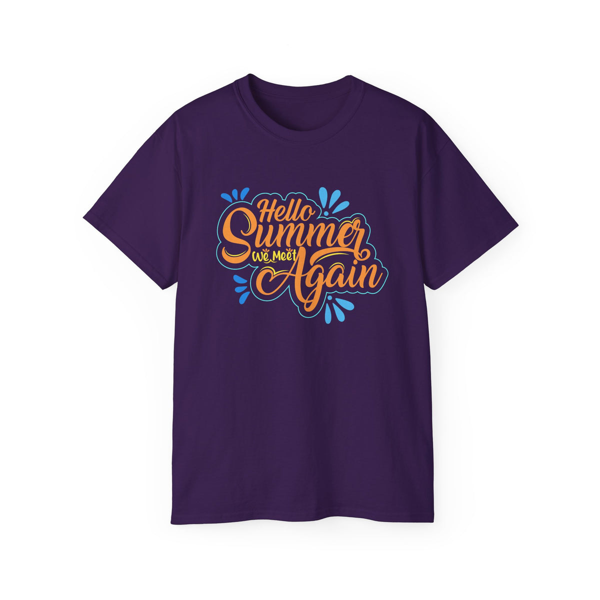 Hello Summer Again T-Shirt | Summer Script Graphic Tee